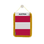 Fanion voiture drapeau autriche en polyester à suspendre