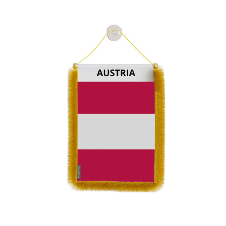 Fanion voiture drapeau autriche en polyester à suspendre