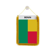 Fanion voiture drapeau bénin en polyester à suspendre