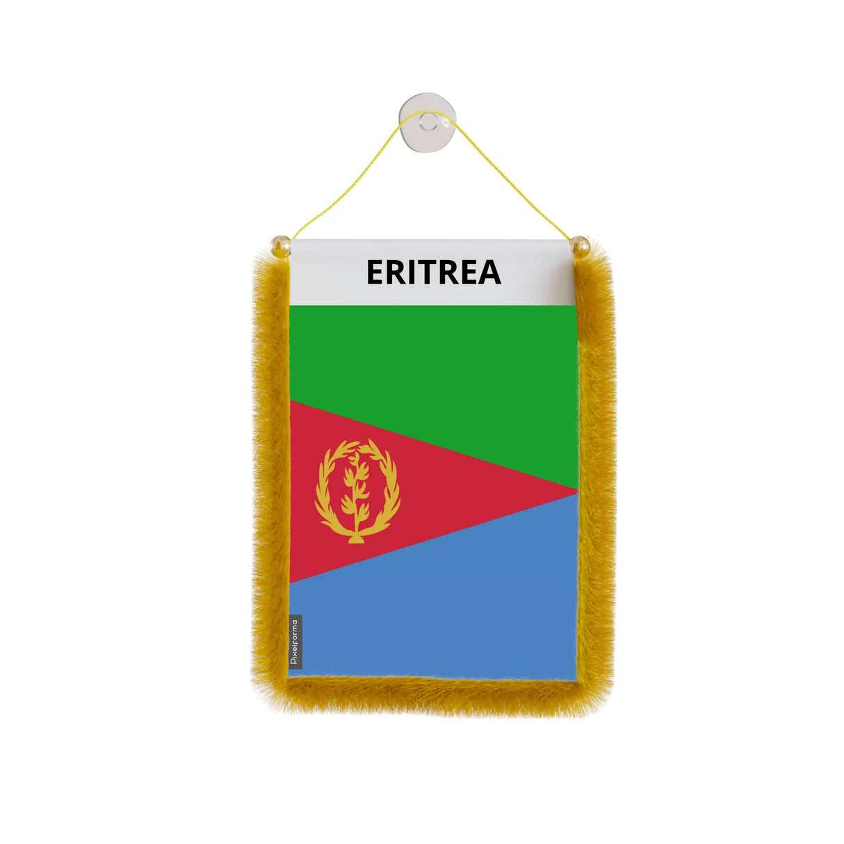 Fanion voiture drapeau érythrée polyester à suspendre
