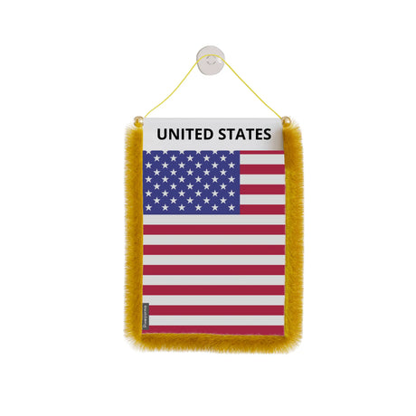 Fanion voiture drapeau états-unis polyester à suspendre