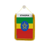 Fanion voiture drapeau éthiopie en polyester à suspendre