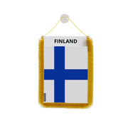 Fanion voiture drapeau finlande polyester à suspendre