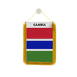 Fanion voiture drapeau gambie en polyester à suspendre