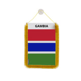 Fanion voiture drapeau gambie en polyester à suspendre