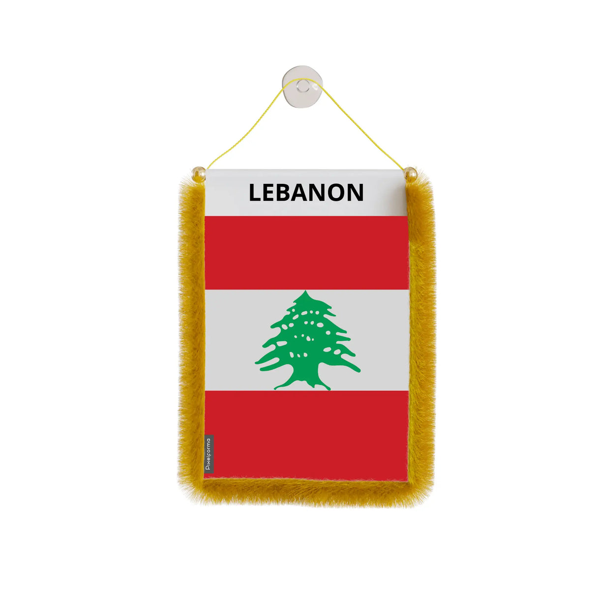Fanion voiture drapeau liban en polyester à suspendre