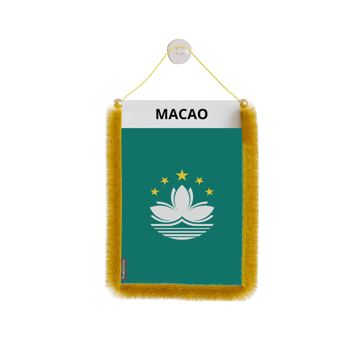 Fanion voiture drapeau macao en polyester à suspendre