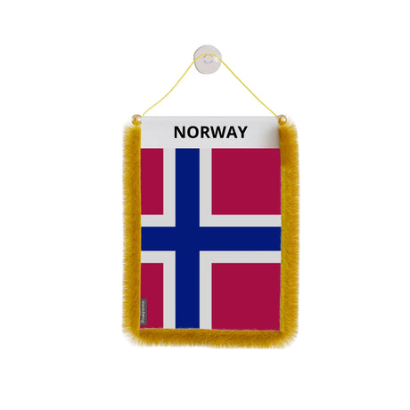 Fanion voiture drapeau norvège polyester à suspendre