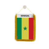 Fanion voiture drapeau sénégal polyester à suspendre