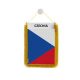 Fanion voiture drapeau tchéquie polyester à suspendre