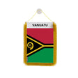 Fanion voiture drapeau vanuatu en polyester à suspendre