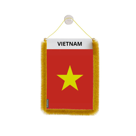 Fanion voiture drapeau viêt nam en polyester à suspendre