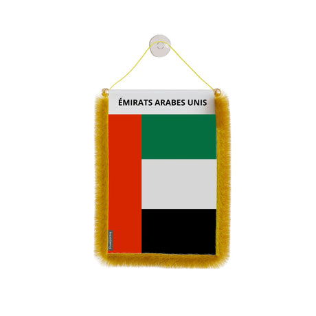 Fanion voiture émirats arabes unis polyester à suspendre