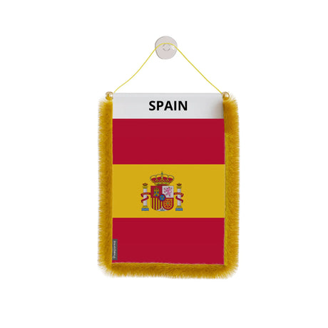 Fanion voiture espagne en polyester à suspendre élégant