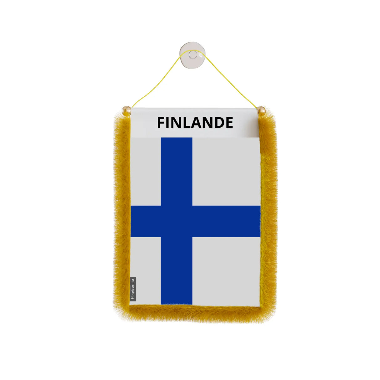 Fanion voiture finlande en polyester à suspendre élégant