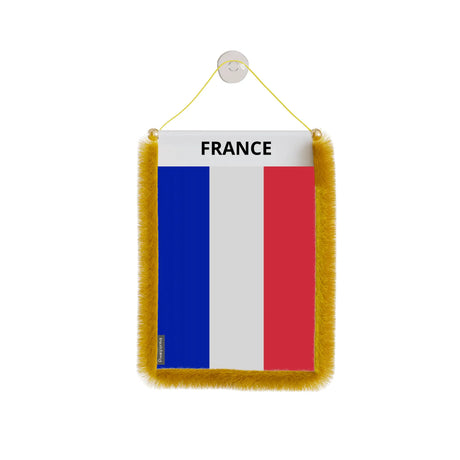 Fanion voiture france en polyester à suspendre élégant