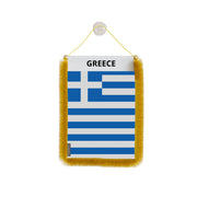 Fanion voiture grèce en polyester à suspendre élégant