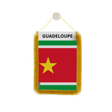 Fanion voiture guadeloupe en polyester à suspendre élégant