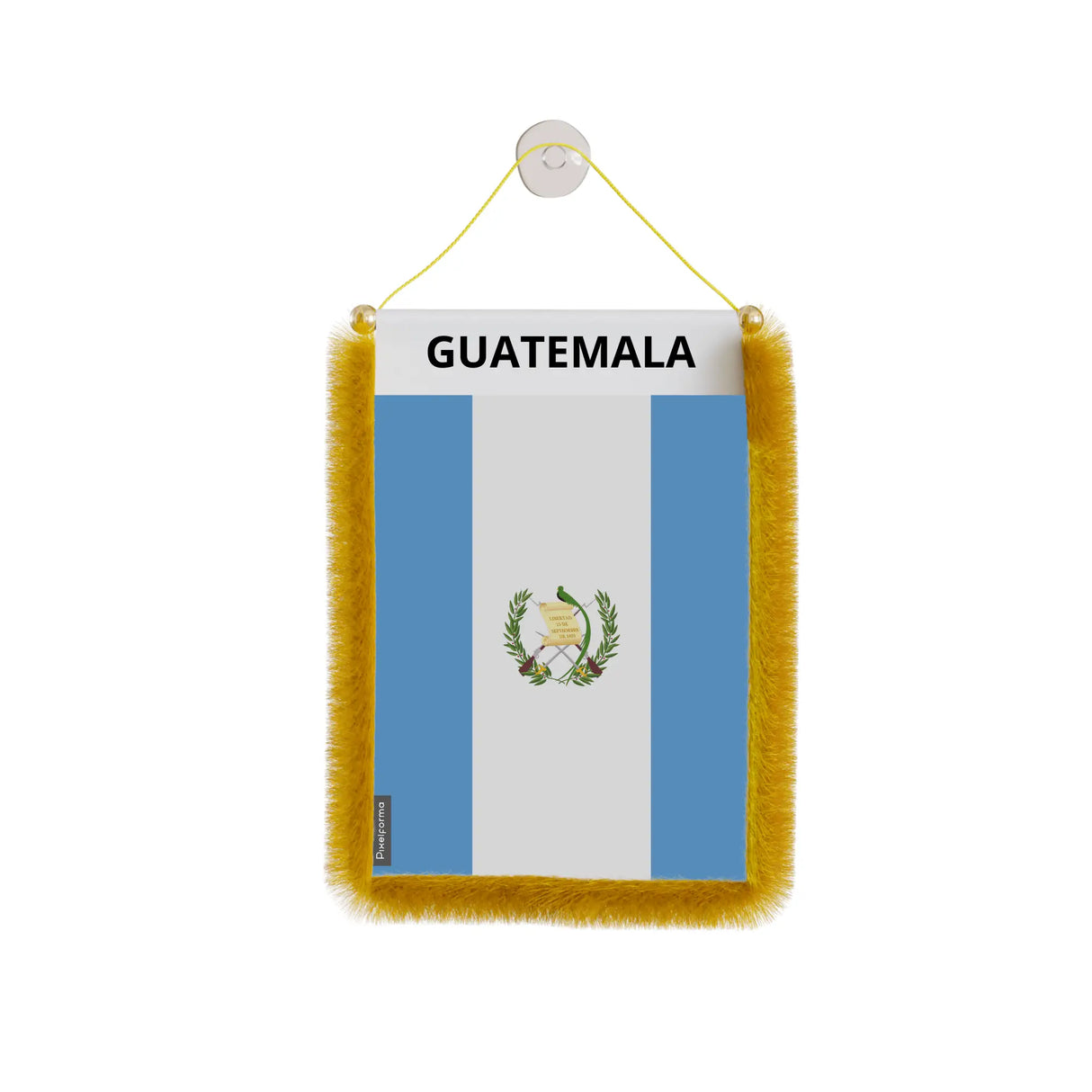 Fanion voiture guatemala en polyester à suspendre élégant