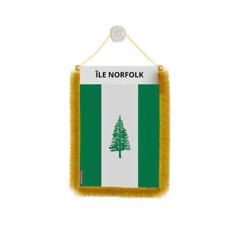 Fanion voiture île norfolk polyester à suspendre élégant