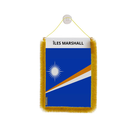 Fanion voiture îles marshall polyester à suspendre élégant