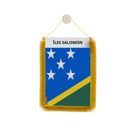 Fanion voiture îles salomon polyester à suspendre élégant