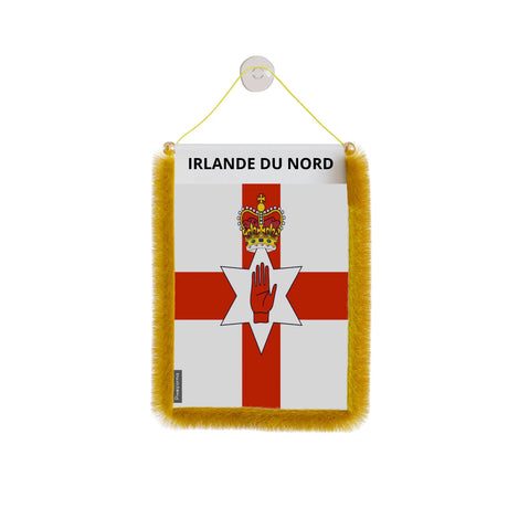 Fanion voiture irlande du nord en polyester à suspendre