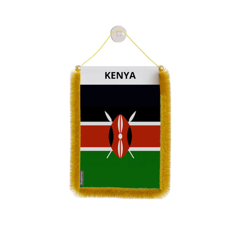 Fanion voiture kenya en polyester à suspendre élégant