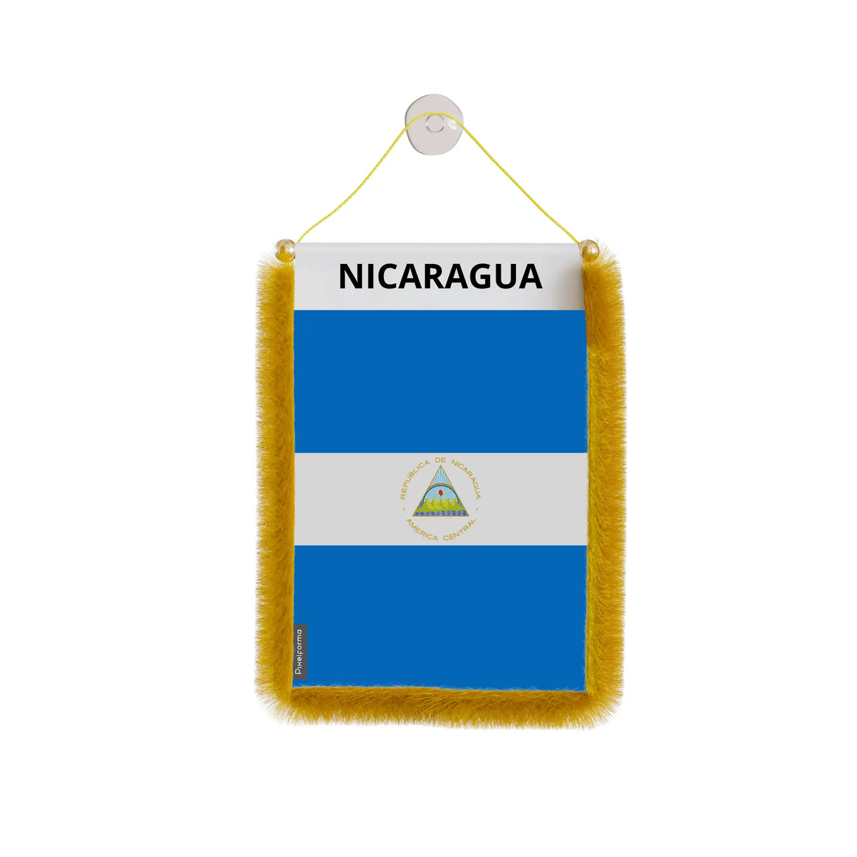 Fanion voiture nicaragua en polyester à suspendre élégant