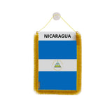 Fanion voiture nicaragua en polyester à suspendre élégant