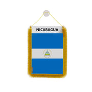 Fanion voiture nicaragua en polyester à suspendre élégant