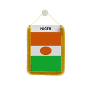 Fanion voiture niger en polyester à suspendre élégant