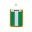 Fanion voiture nigeria en polyester à suspendre élégant