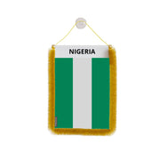 Fanion voiture nigeria en polyester à suspendre élégant