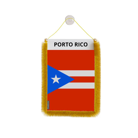 Fanion voiture porto rico polyester à suspendre élégant