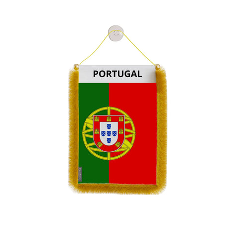 Fanion voiture portugal en polyester à suspendre élégant