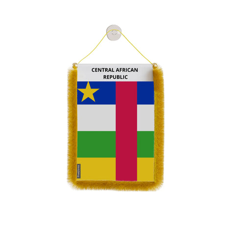 Fanion voiture république centrafricaine polyester à suspendre