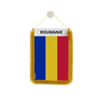 Fanion voiture roumanie polyester à suspendre élégant