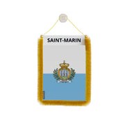 Fanion voiture saint-marin polyester à suspendre élégant