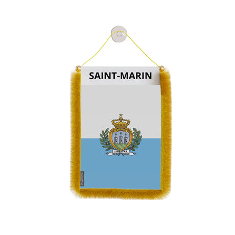 Fanion voiture saint-marin polyester à suspendre élégant