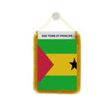 Fanion voiture sao tome-et-principe polyester à suspendre