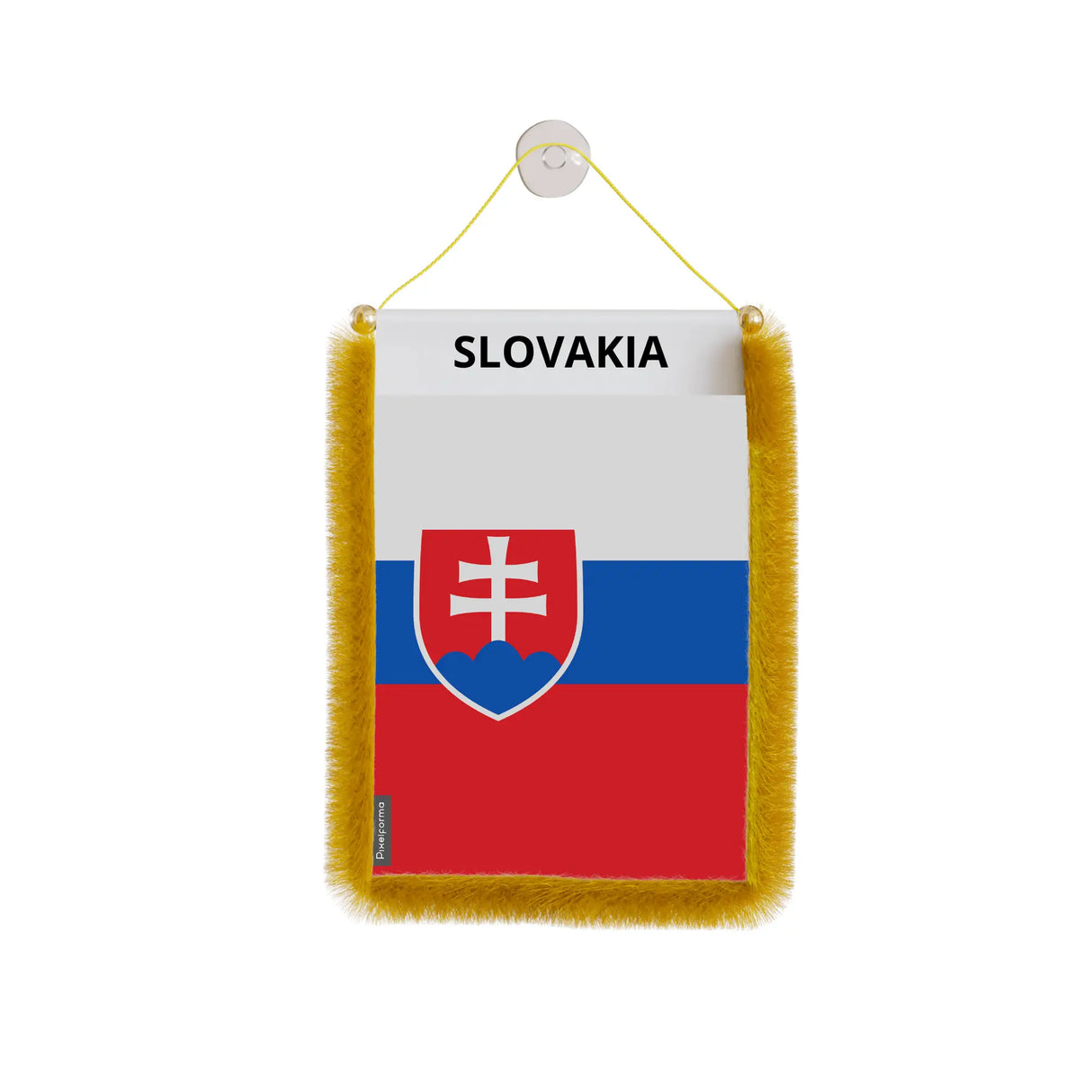 Fanion voiture slovaquie en polyester à suspendre