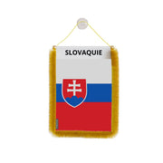 Fanion voiture slovaquie en polyester à suspendre élégant