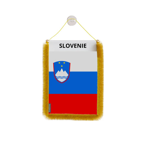 Fanion voiture slovénie polyester à suspendre élégant