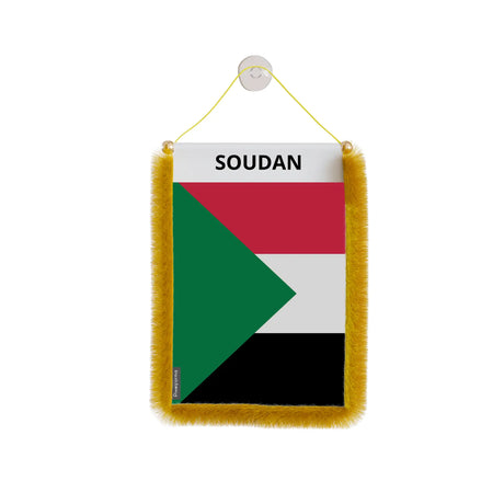 Fanion voiture soudan en polyester à suspendre élégant