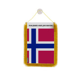 Fanion voiture svalbard et jan mayen en polyester suspendu