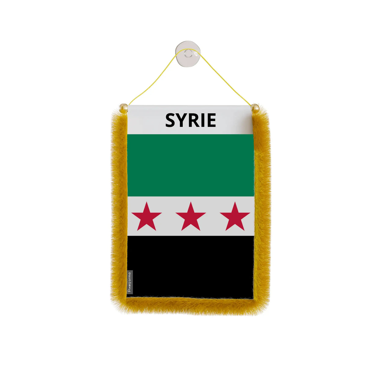 Fanion voiture syrie en polyester à suspendre élégant