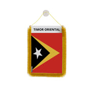 Fanion voiture timor oriental polyester à suspendre élégant