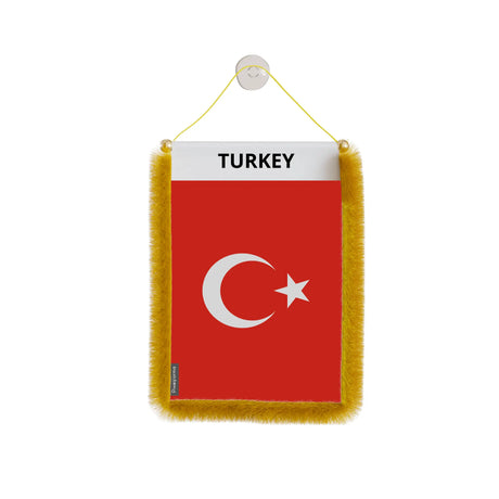 Fanion voiture turquie en polyester à suspendre élégant