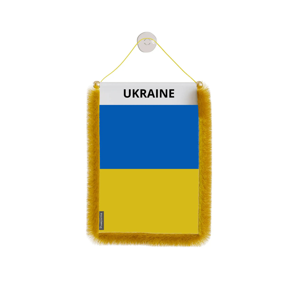 Fanion voiture ukraine en polyester à suspendre élégant